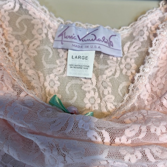 Vintage Negligee pink lace bodice NWT Large - Picture 7 of 7